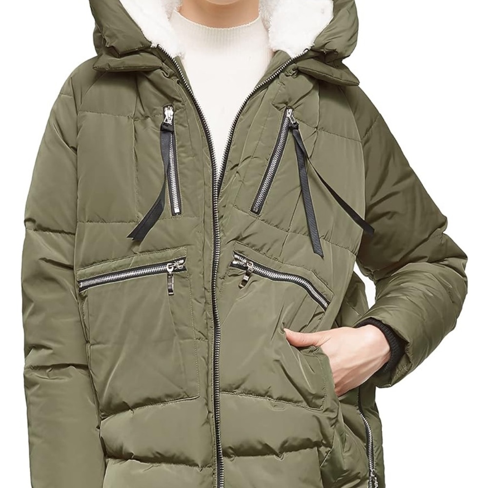 092 Universe® Women's Thickened Down Jacket - Olive - size Large - Picture 7 of 8